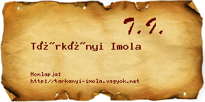 Tárkányi Imola névjegykártya